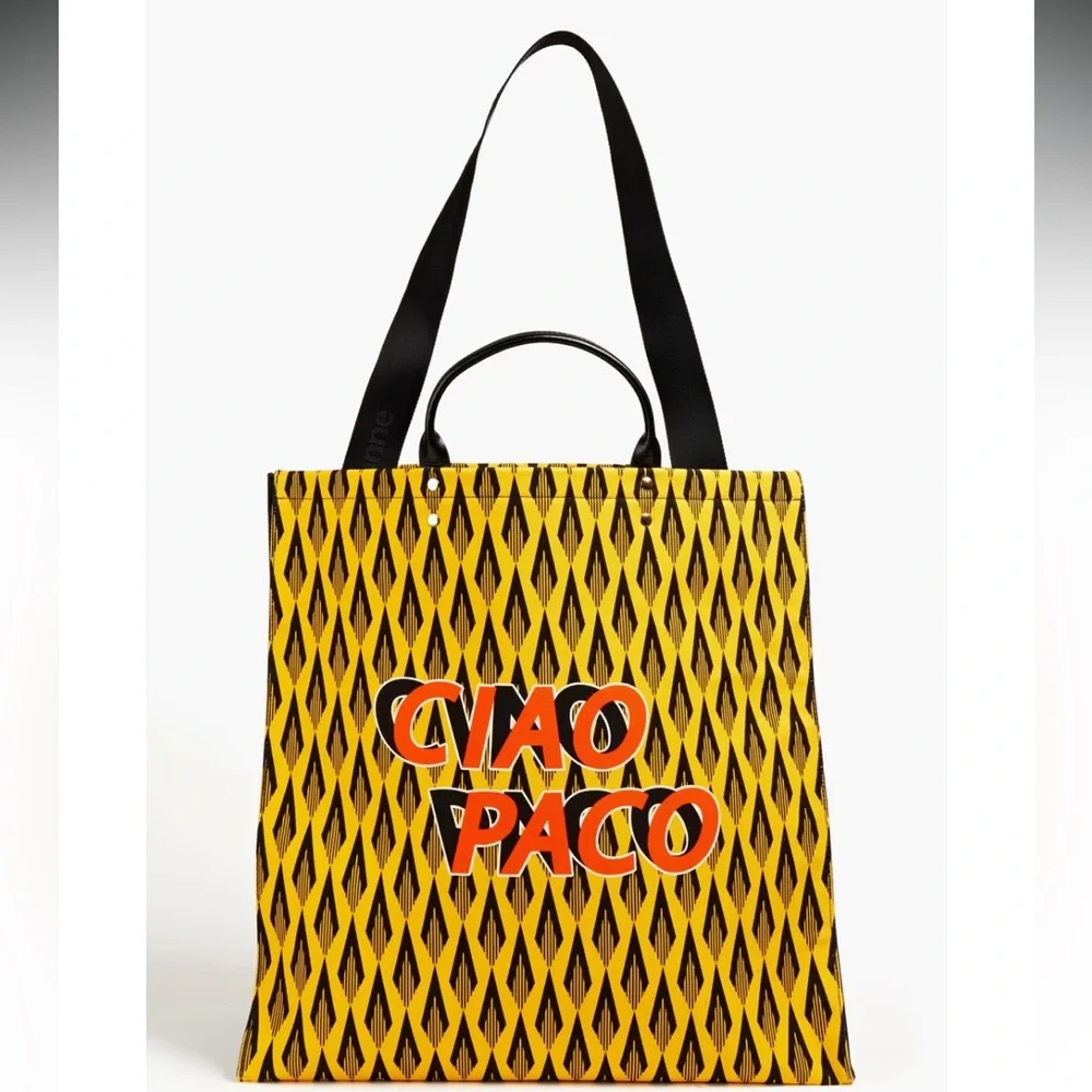 RABANNE Printed canvas tote - Picture 1 of 12